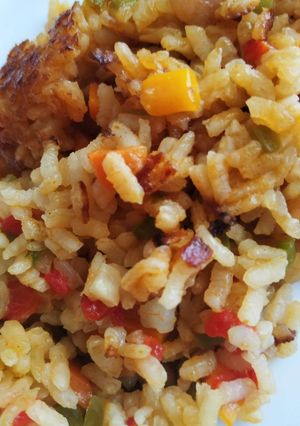 Una foto de Arroz con gambas, cuando no te apetece complicarte la vida