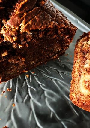 Une photo de Gâteau marbré vanille/choco