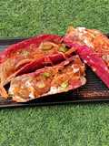 Beetroot tacos with rajma tikki