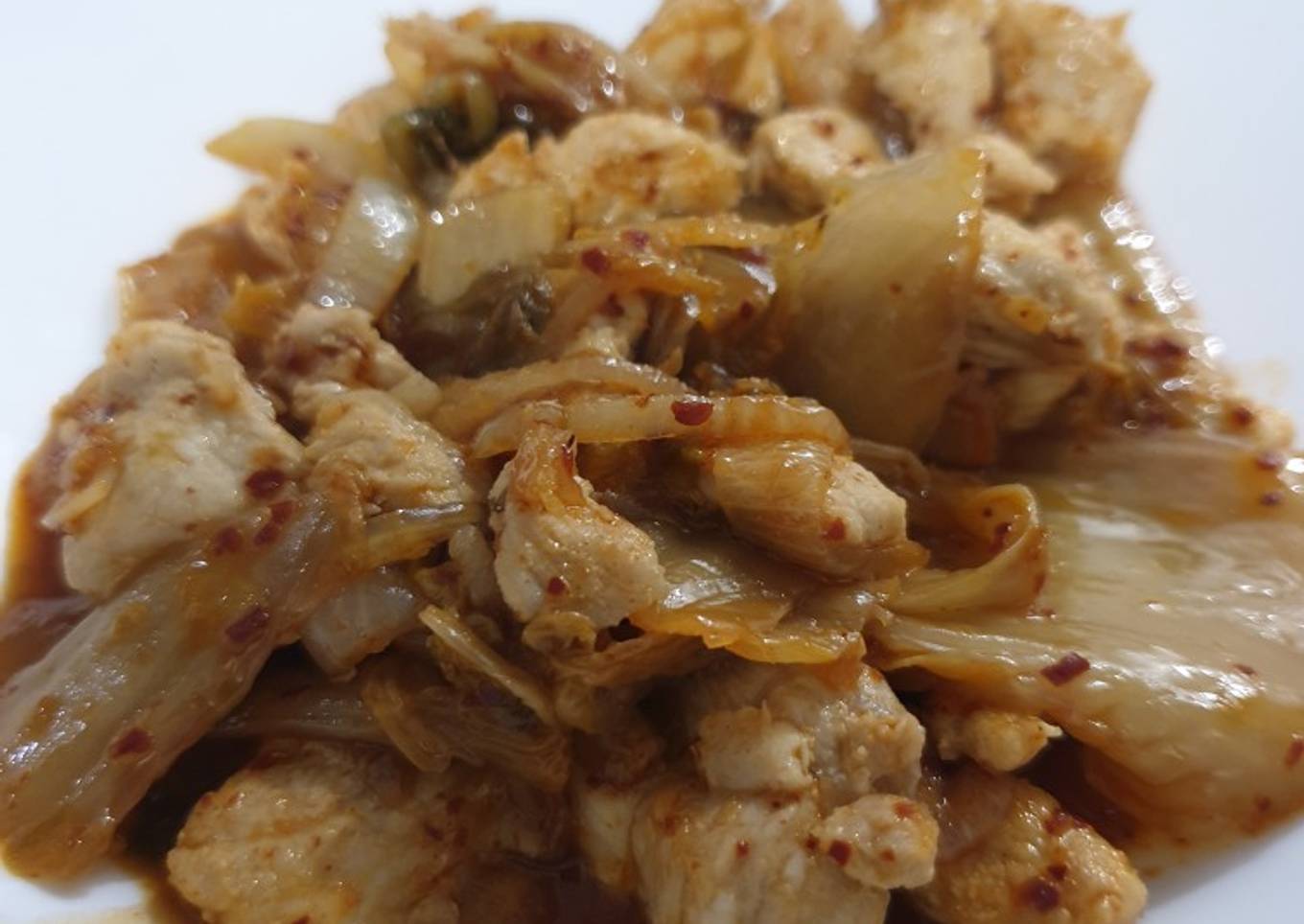 Babi tumis kimchi