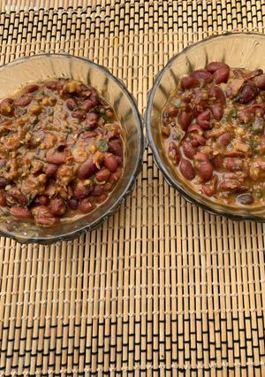 A picture of Rajma masala Satvik and without tomato.