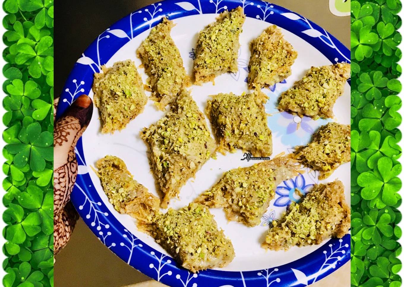 Arabic dessert with sevi