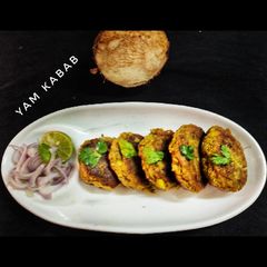 A picture of Yam kabab.