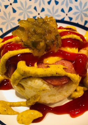 A picture of Hot Dog 🌭 Muffin Cups.