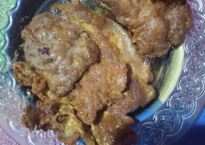 Standar Resep memasak Otak sapi goreng balut telur  gurih