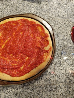A picture of Lazy Pizza Sauce with a Kick.