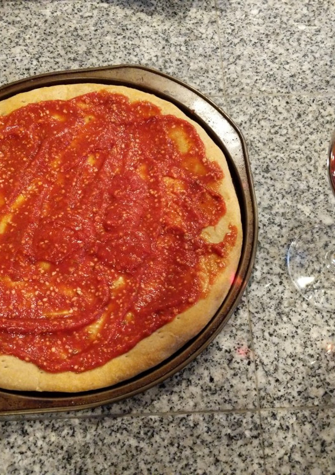 A picture of Lazy Pizza Sauce with a Kick.