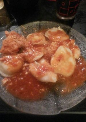 Una foto de Sorrentinos de pollo y queso