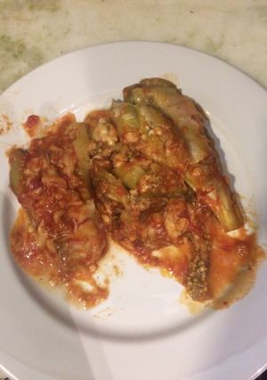 Una foto de Pizza de berenjenas