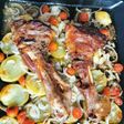 Cordero al horno con guarnición 🐑