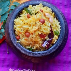 A picture of Lemon rice elumichai sadam.