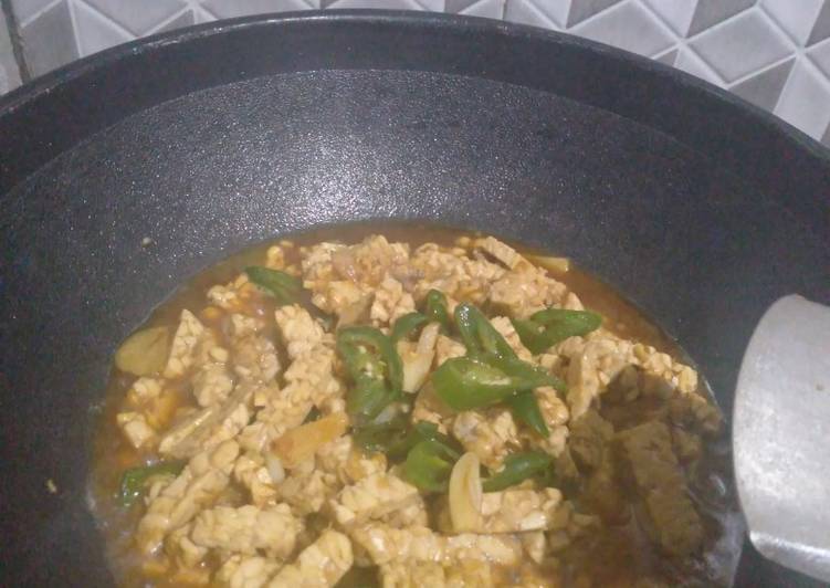 Semur tempe cabe ijo