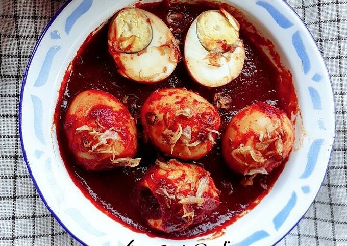 Resep Telur Bumbu Merah Hintalu Masak Habang Rasanya