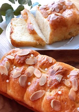 Hình của món 💚 Bánh Mì Hoa Cúc - Brioche Tressée (Bánh Ngọt Thắt Bím).