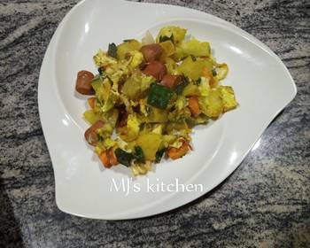 Easy Cooking Recipe Baked sweet potatoes in vegetable mix Very Delicious