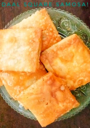 A picture of Dal Square Samosa!.