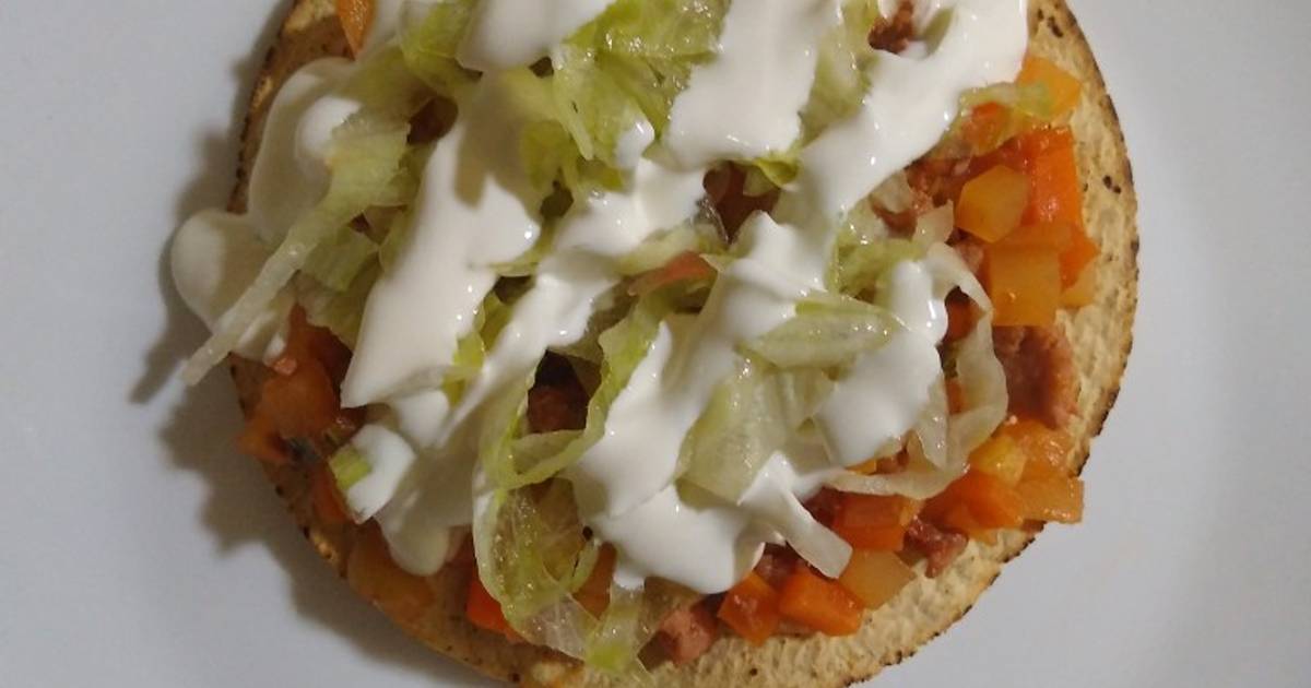 Tostadas De Picadillo Receta De Cielo Mendivil Cookpad