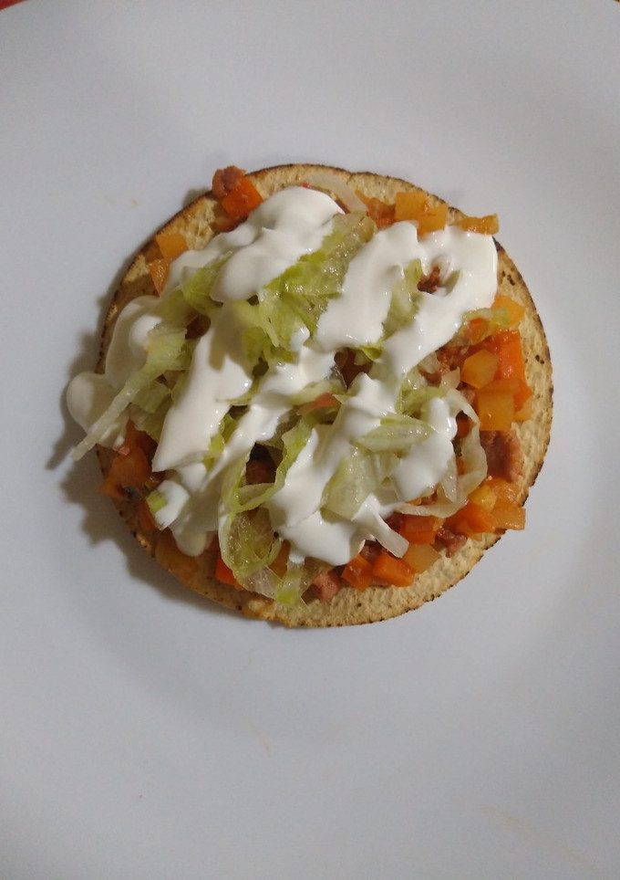 Una foto de Tostadas de picadillo