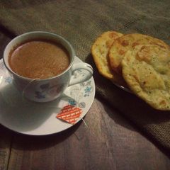 A picture of Keema puri 💛 (mince stuffed Bengali snack).