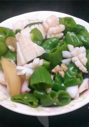 花枝炒青椒 的食譜成品照片