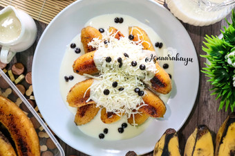 Cara Memasak Pisang berendam vla keju prochiz spready Menu Enak