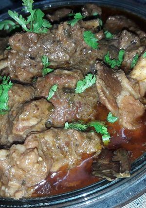 A picture of Easy mutton curry mughal style.