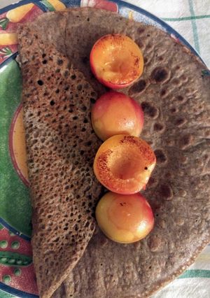 Une photo de Galette de sarrasin aux abricots