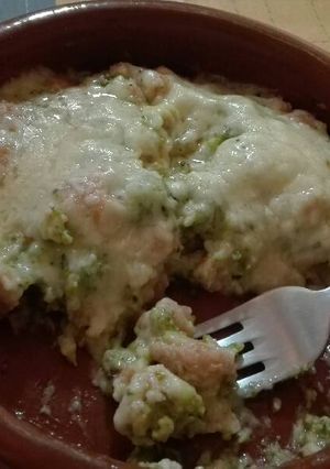 Foto principal de Gratinado de brócoli y hamburguesa