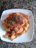 Ragout, con papas y zanahorias, intervención