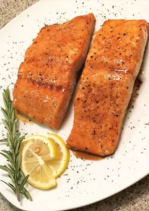 A picture of Hennessy Honey Salmon.