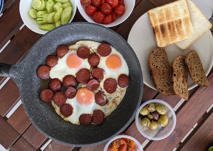 Turkish Sausage & Eggs (Sucuklu Yumurta)