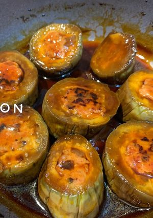 Hình của món Cà Tím Dồn Thịt Rim Nước Tương.