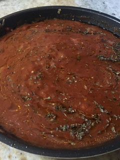 Una foto de Salsa de tomate p pizza