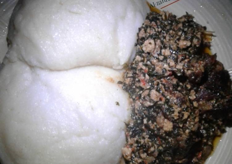 Semo with egusi soup