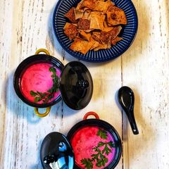 A picture of Navratri Food Special - Beetroot Coconut Soup.