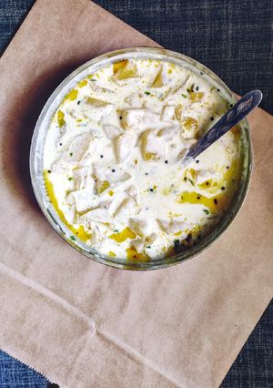A picture of Kaddu Ka Raita.
