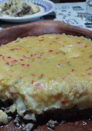Una foto de Pastel de papa con topping de choclo