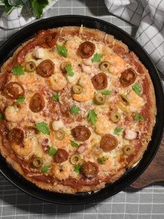 Una foto de Pizza marinera integral