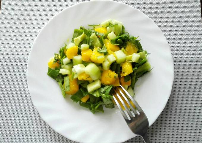 Ensalada de mango, espinaca y aguacate Receta de Johanna - Cookpad