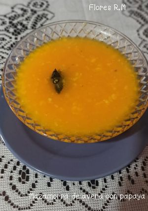 Una foto de Mazamorra de papaya de avena