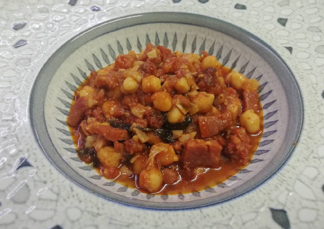 Menudo con garbanzos a la hierbabuena