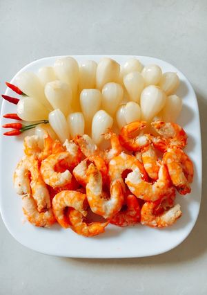 Hình của món Củ kiệu chua ngọt.
