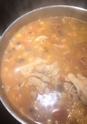 A picture of Chicken Tortilla Soup.