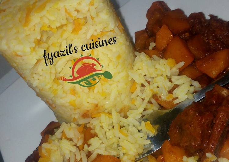 Carrot rice and potato soup