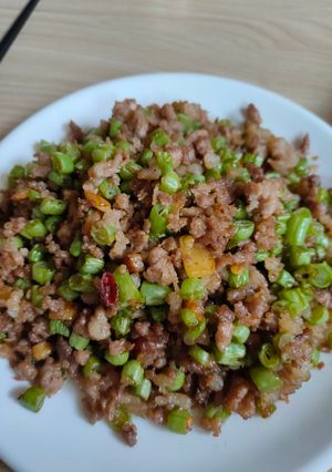 四季豆炒絞肉 的食譜成品照片