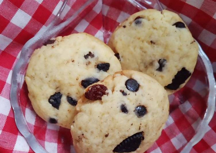 Resep Oreo Choco Raisin Cookies Anti Gagal