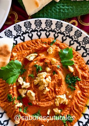 Una foto de 🇸🇾🌶️ Muhammara 🍽️ Untable de Pimientos Rojos Asados