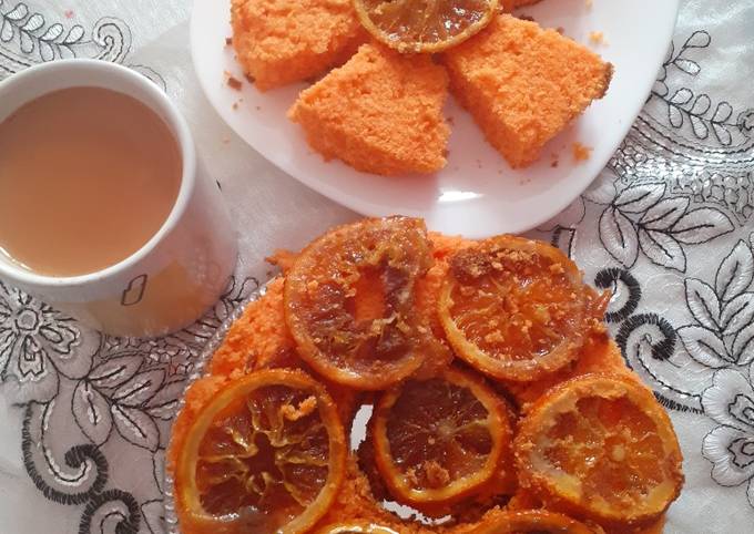 Orange Cake with Caramelized Orange Slices