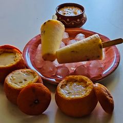 A picture of Orange Kulfi.