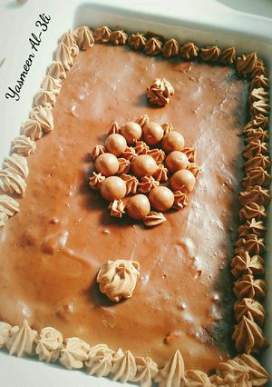 صورة لوصفة طبقات البسكوت بالشوكولاتة والنسكافيه 🌸